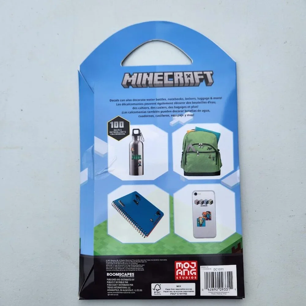 100 Minecraft Sticker Decal Set Bundle 100 Stickers Decals for Laptops, Cell Pho